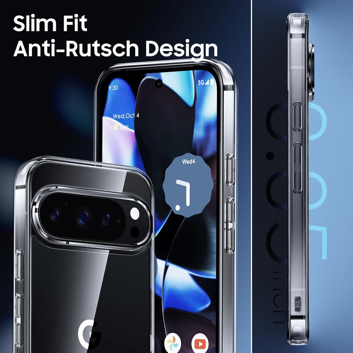 UniqueMe für Google Pixel 9 Pro Hülle,5-in-1-Set Handyhülle für Google Pixel 9 Pro Case Rundumschutz