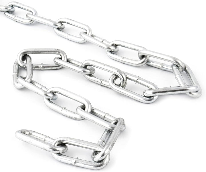 DQ-PP Stahlkette Stahl C15 | 10 mm | 5 m | Langgliedrig C2 | Verzinkt | DIN 5685 | Absperrkette | Me