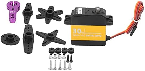 RC Digital Servo, 30kg Metall Digital Servo Kompatibel mit 1/8 1/10 RC Fernbedienung Auto/Boot