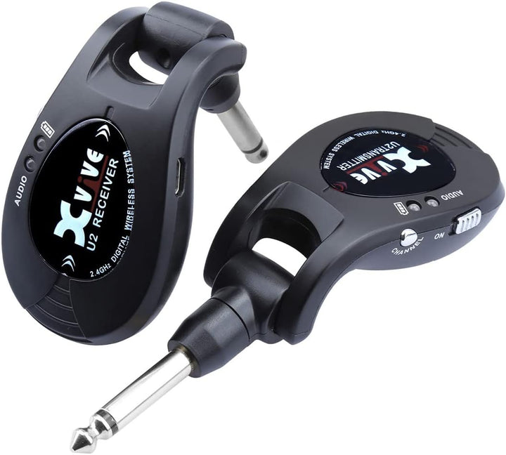 Xvive U2 Wireless Digital Transmitter/Receiver System for Guitar, Bass and Other Instruments, Rechar