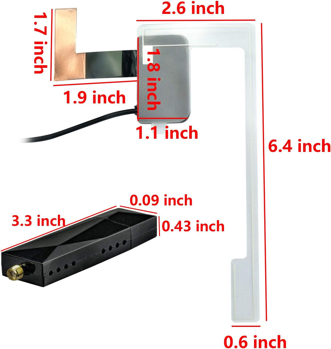 LEXXSON Auto DAB/DAB+Digitalradio Tragbarer DAB+ Radio Tuner Empfänger mit Antenne USB Dongle für di