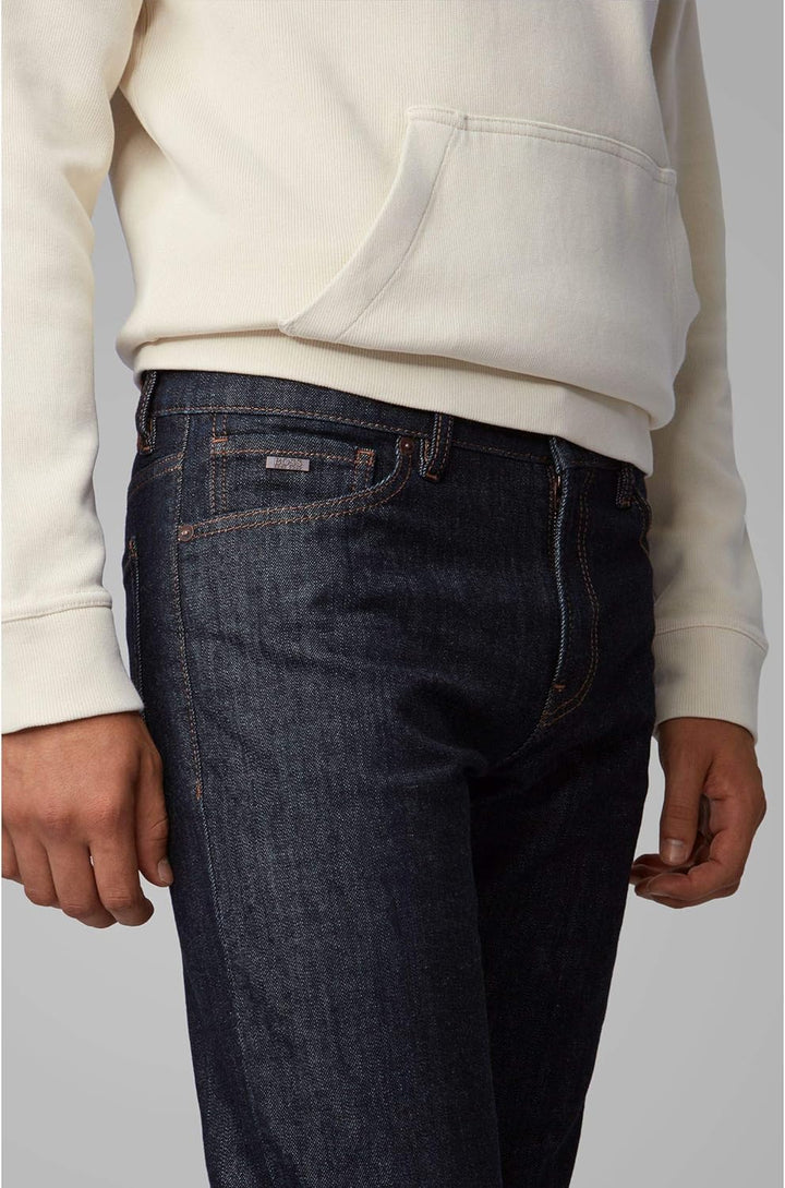 BOSS Herren Maine Bc-c Straight Jeans 36 Dark Blue408, 36 Dark Blue408