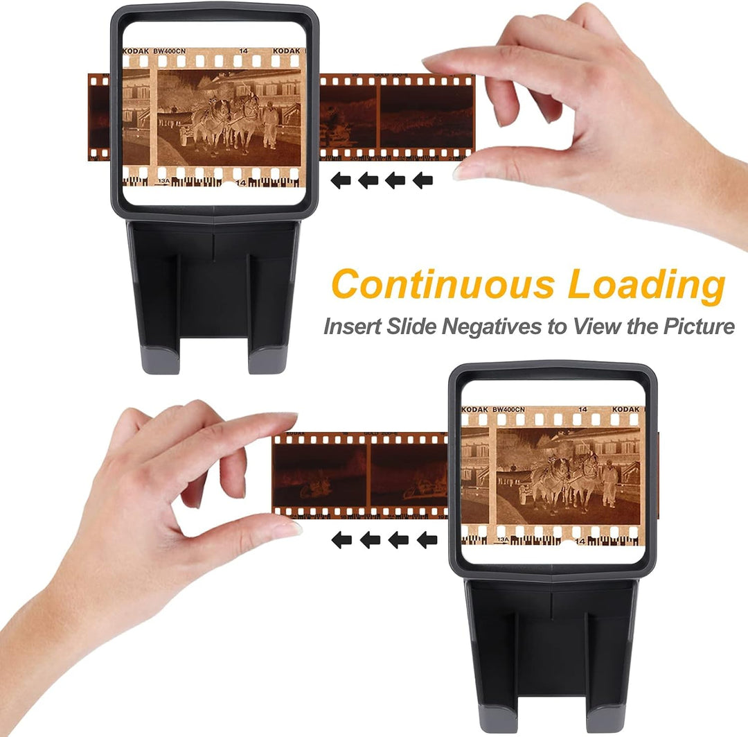 LED Diabetrachter für Alte Dias, 35mm Negativ und Diaprojektor Dia-Betrachter, mit 3-fache Vergrösse