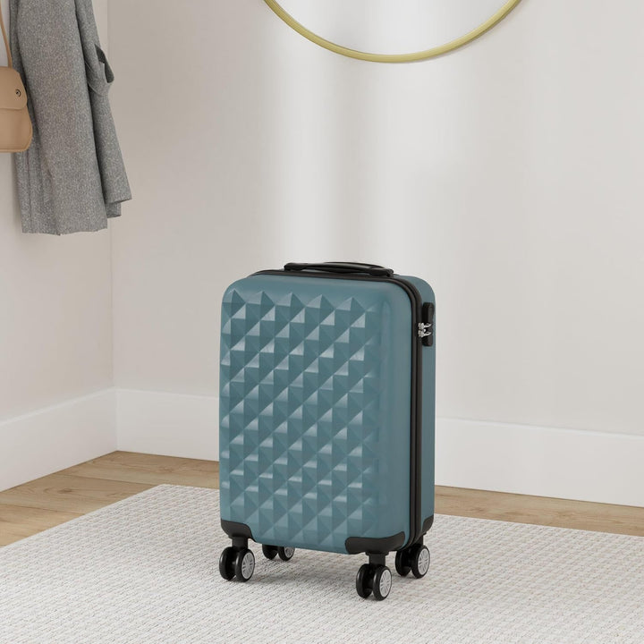 BEIBYE Zwillingsrollen 2066 Hartschale Trolley Koffer Reisekoffer Handgepäck Boardcase M (Dunkelgree