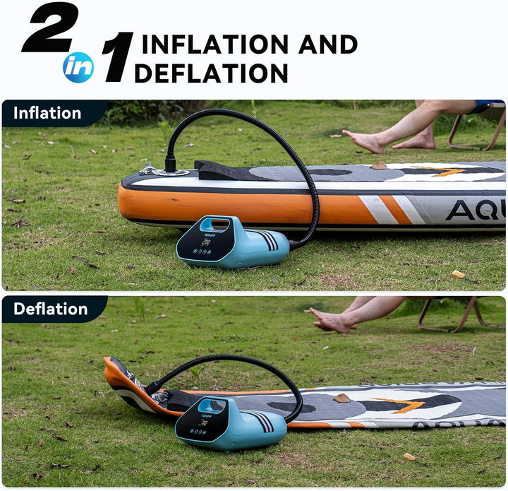 TOPUMP 7800mAh SUP Pumpe Elektrisch Akku TPS300, 20 PSI Hochdruck Elektrische SUP Luftpumpe, 110 V A