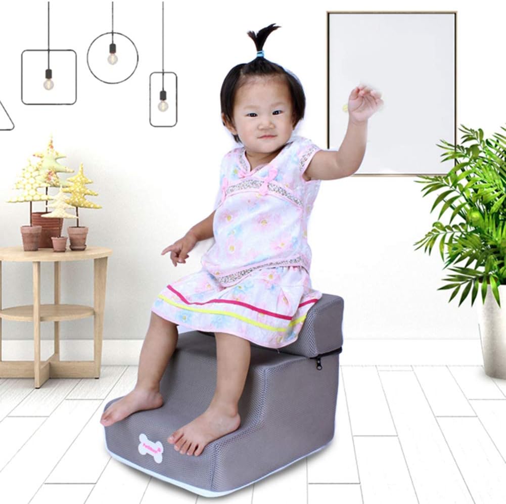 Pet Steps Treppe, Kleine Hundekatzen Pet 3 Steps Abnehmbare rutschfeste Rampe Klettern Abnehmbare Be