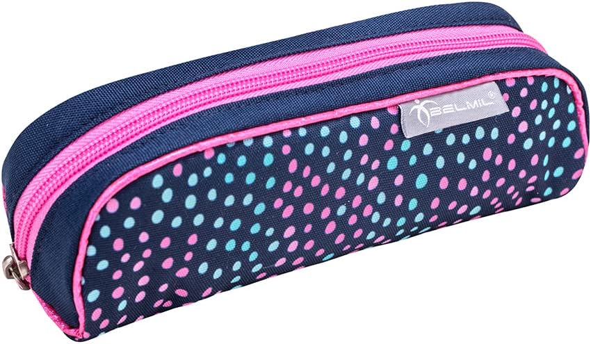 Belmil ergonomischer Schulrucksack Schulranzen Set 5-teilig für Mädchen mit PATCH Set, Brustgurt, Hü