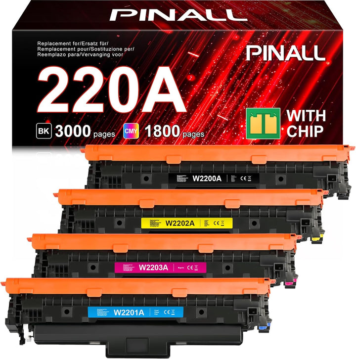 220A 220X (Mit Chip) Toner Kompatibel für HP 220A Toner 220X Toner für HP Color Laserjet Pro MFP 430
