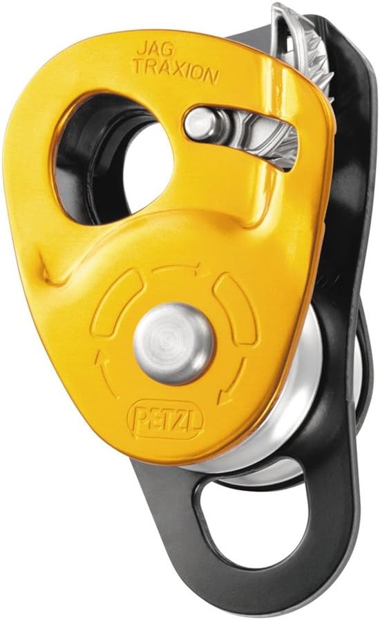 PETZL P54 JAG Traxion PRG Capture Pulley, Yellow,Uni