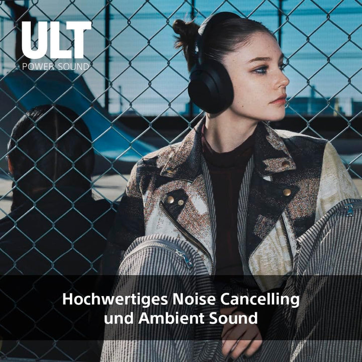 Sony ULT WEAR | Kabellose Bluetooth Kopfhörer mit Noise Cancelling | mit Mikrofon, 30 h Akku, Bass B
