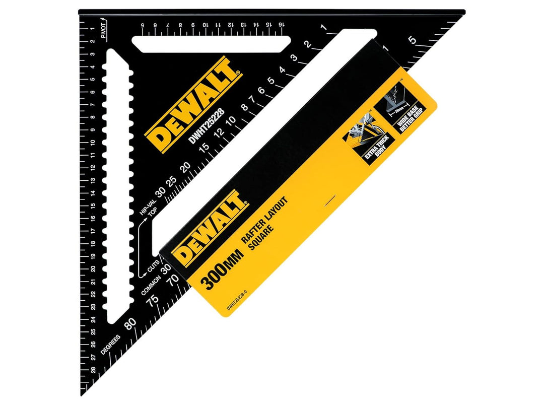 DEWALT Dewa Speed Square-Anschlagwinkel 30cm DWHT25228-0, Schwarz