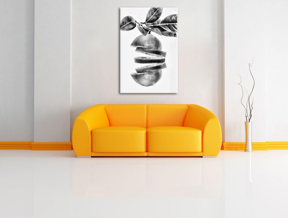 Pixxprint Zitrone Lemon Erfrischungsgetränk als Leinwandbild/Grösse: 100x70 cm/Wandbild/Kunstdruck/f