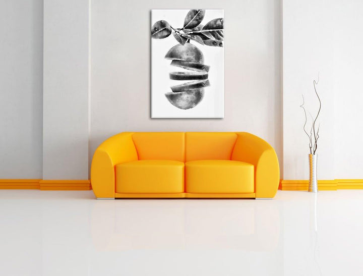Pixxprint Zitrone Lemon Erfrischungsgetränk als Leinwandbild/Grösse: 100x70 cm/Wandbild/Kunstdruck/f