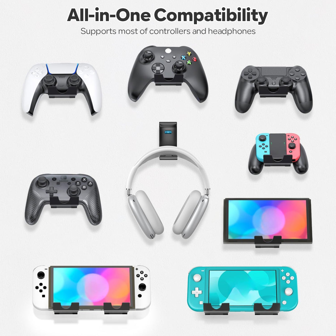 OIVO Controller Wandhalterung, Headset Halterung, Universal Controller Halter für PS3/PS4/PS5/Xbox/P