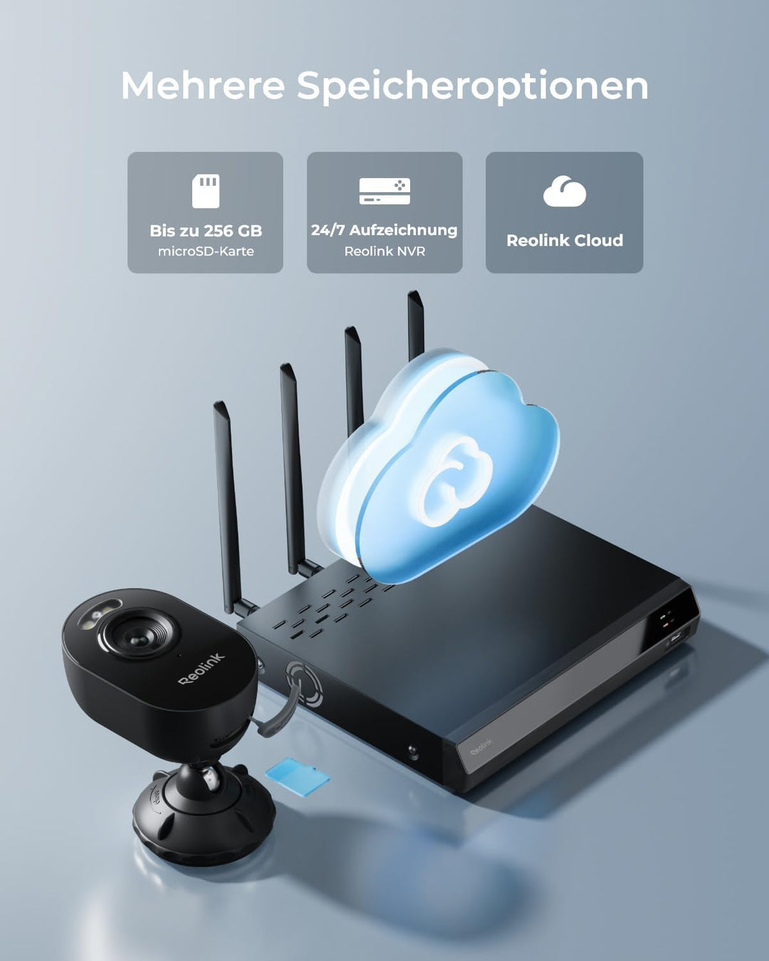 Reolink Lumus-2K 4MP Überwachungskamera Aussen mit Spotlights, 2,4/5GHz Dualband WLAN, Plug-in, smar