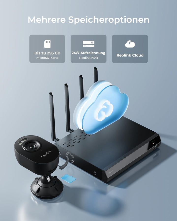Reolink Lumus-2K 4MP Überwachungskamera Aussen mit Spotlights, 2,4/5GHz Dualband WLAN, Plug-in, smar