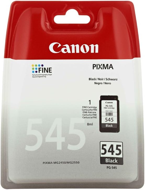 Canon Originaltinte PG 545, Grösse Standard, Schwarz, Plastikverpackung (alte Version) Schwarz Stand