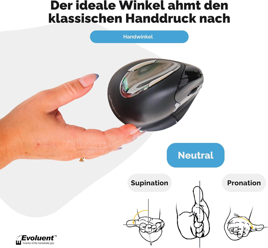 BakkerElkhuizen Evoluent4 Bluetooth Rechtshänder Maus schwarz
