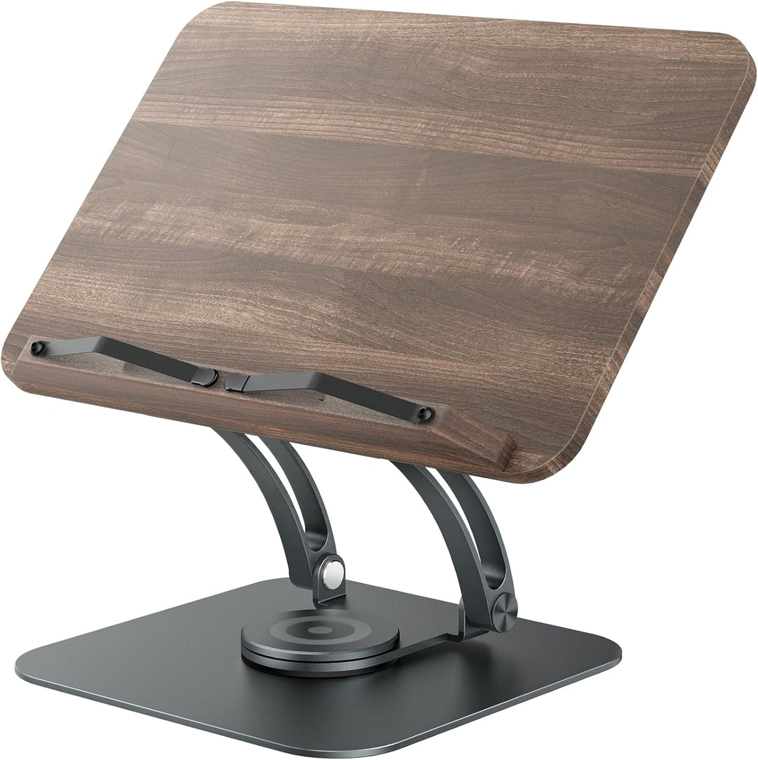 Tounee Buchständer, Verstellbarer Buchhalter mit 360° drehbarer Basis, Kochbuchständer, Rezeptbuchha