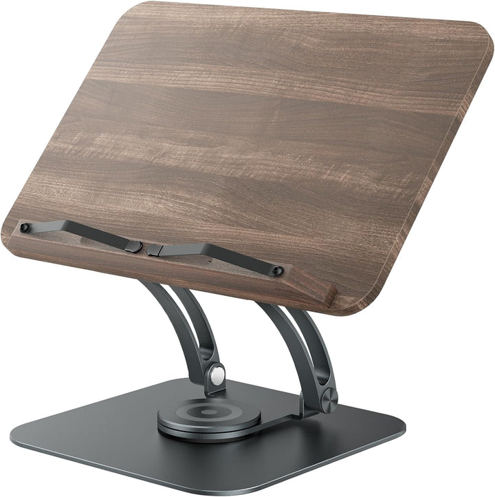 Tounee Buchständer, Verstellbarer Buchhalter mit 360° drehbarer Basis, Kochbuchständer, Rezeptbuchha