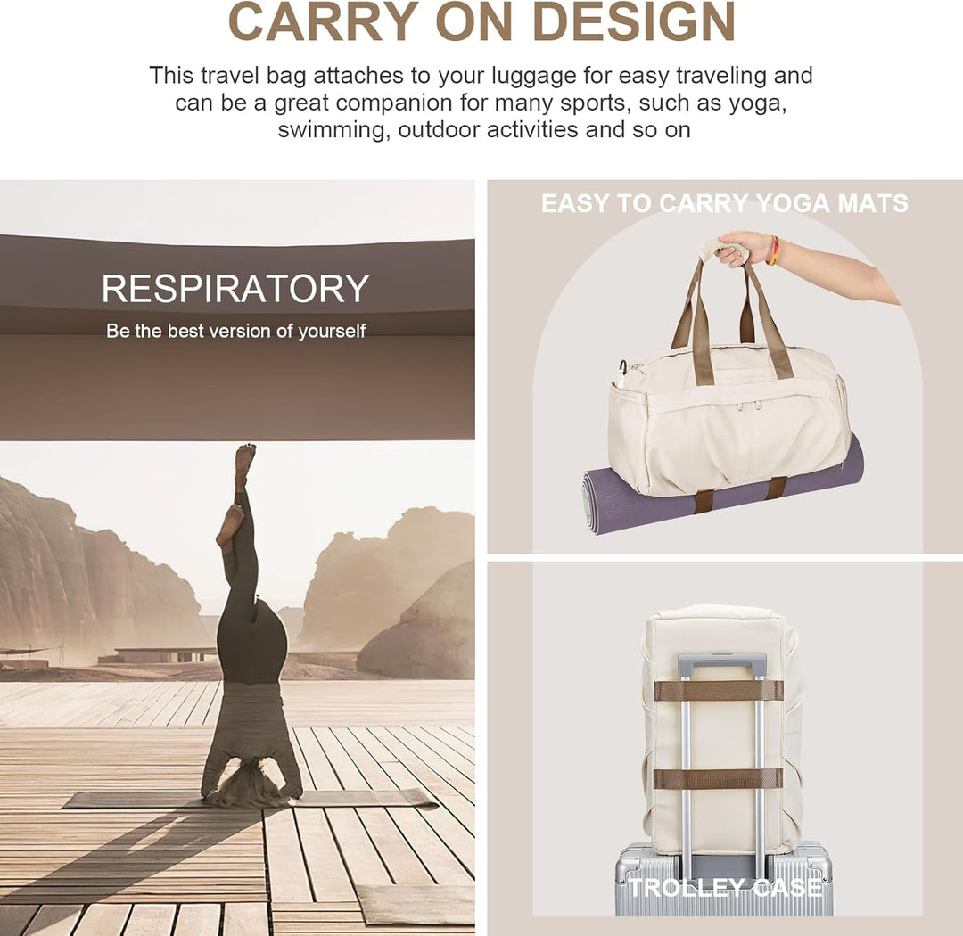 HYC00 Sport Duffel Bag Damen Sporttasche mit Schuhfach Reisetasche Damen Weekender Travel Bag Handge