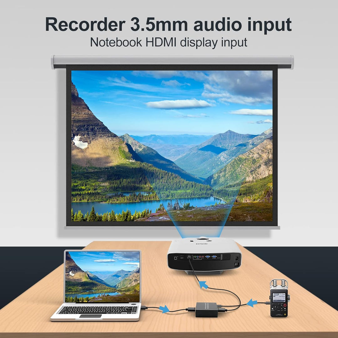 HDMI Audio Embedder Inserter Digital Analog Audio + DVI zu HDMI Unterstützung TOSLINK Optical 3.5mm