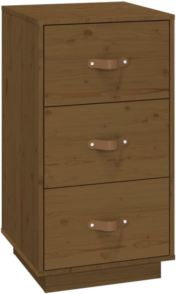 FIRBNUS Bedside Table Nachtkonsole Beistelltisch mit Stauraum Night Stand Nachttisch Honigbraun 40x4