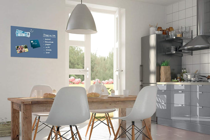 Be!Board B1207 Glas-Magnettafel blau, 60 x 40 cm, Memoboard magnetisch blau 60 x 40 cm, blau 60 x 40