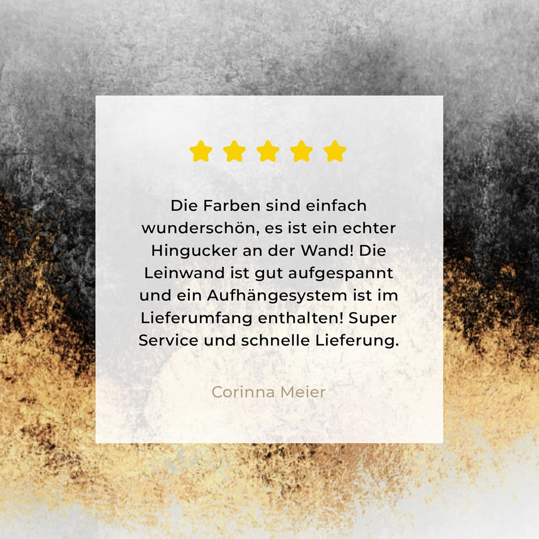 MuchoWow© Wandbilder 60x90 cm Wohnzimmer Wanddeko Schlafzimmer Zimmerdeko Fotowand Zimmer Goldene De