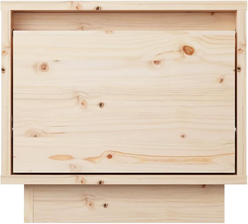 FIRBNUS Bedside Table Nachtkonsole Beistelltisch mit Stauraum Night Stand Nachttisch 35x34x32 cm Mas