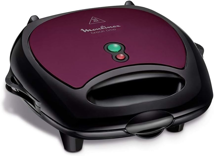 Moulinex Breaktime Gaufrier Pancakes Violet Noir 700W SJ616A12