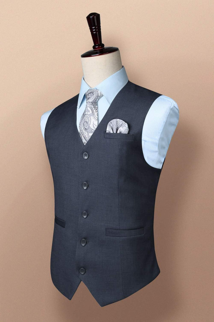 Enlision Anzugweste für Herren Formelle Einfarbige Weste Hochzeit Elegant Anzugwesten Business Weste