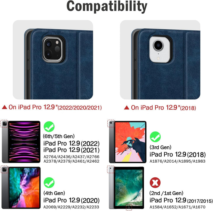 Antbox Hülle für iPad Pro 12.9 Zoll 2022 (6. Generation)/2021 (5.Gen) / 2020 (4.Gen) / 2018 (3. Gen)