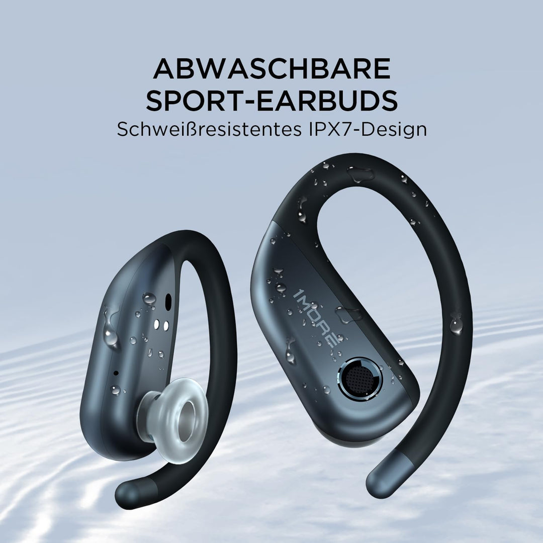 1MORE Fit S50 Open Ear Kopfhörer 5.3 Bluetooth, Sport Kopfhörer Kabellos mit Mikrofon, True Wireless