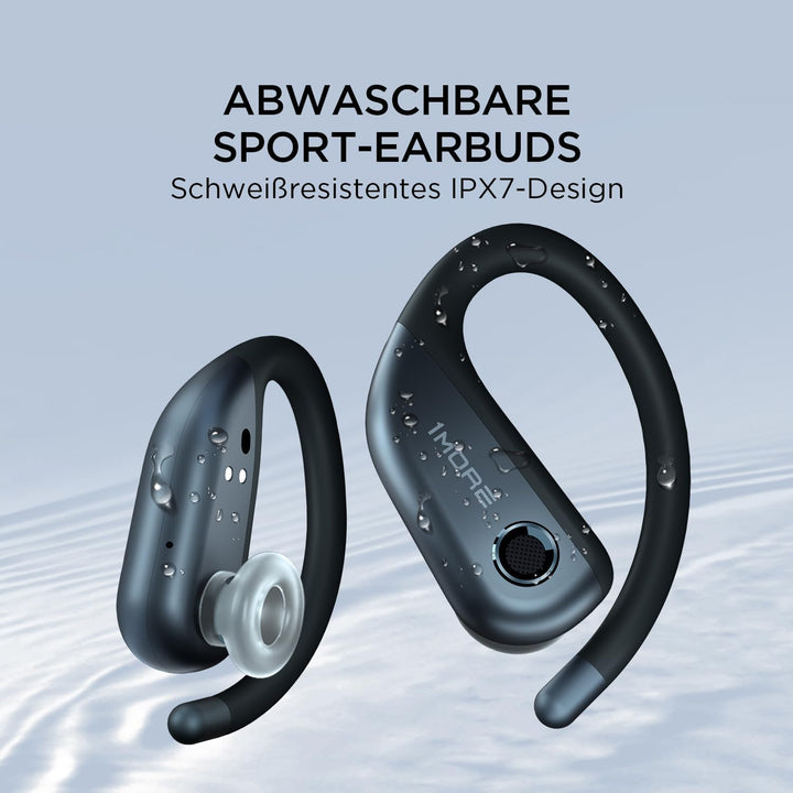 1MORE Fit S50 Open Ear Kopfhörer 5.3 Bluetooth, Sport Kopfhörer Kabellos mit Mikrofon, True Wireless
