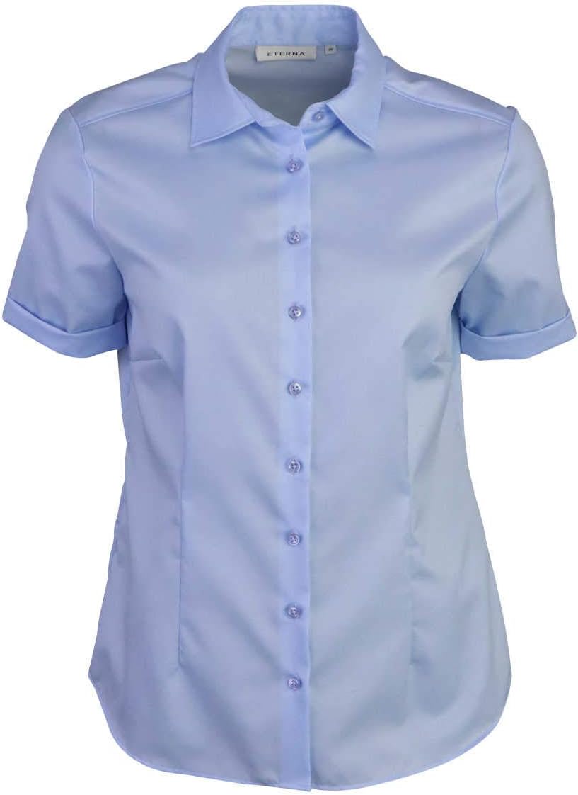 eterna Kurzarm Bluse Modern Classic unifarben