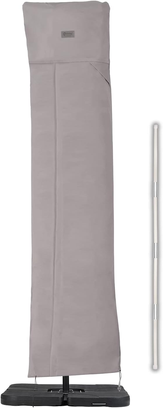 Sekey® Schutzhülle für Ampelschirm,Abdeckhauben für Sonnenschirm, Reissfest, Grau Grau 260 x 65cm
