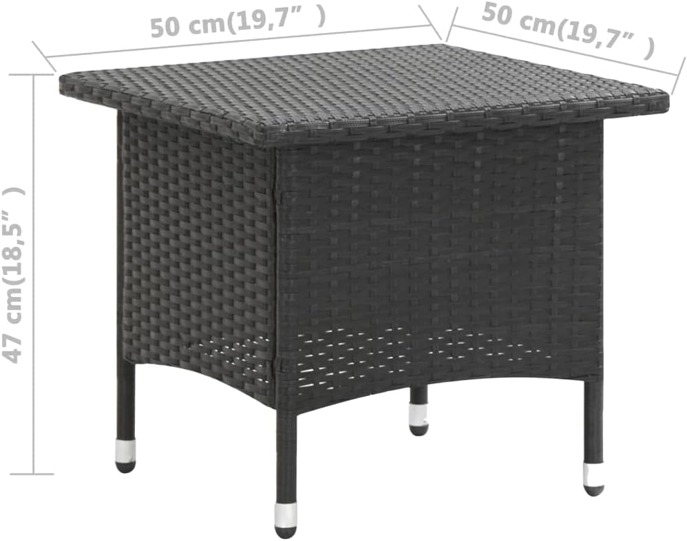 FIRBNUS 50x50x47 cm Beistelltisch Couchtisch Balkontisch Dining Table Kaffeetisch Witterungsbeständi