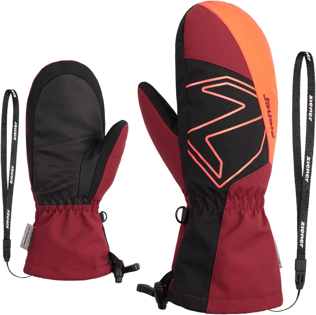Ziener Kinder Lavalino Ski-Fäustling/Wintersport | wasserdicht, extra warm, Wolle 3 Red Cabin, 3 Red