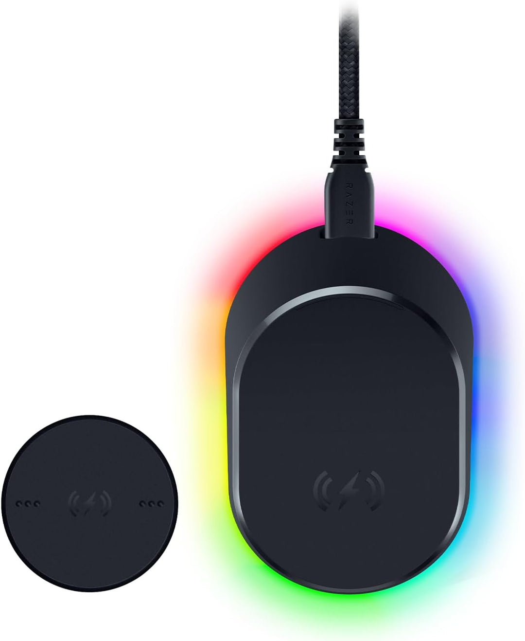 Razer Mouse Dock Pro & Charging Puck - (Magnetische drahtlose Ladestation, Hyperspeed 8K Hz, 8 RGB C