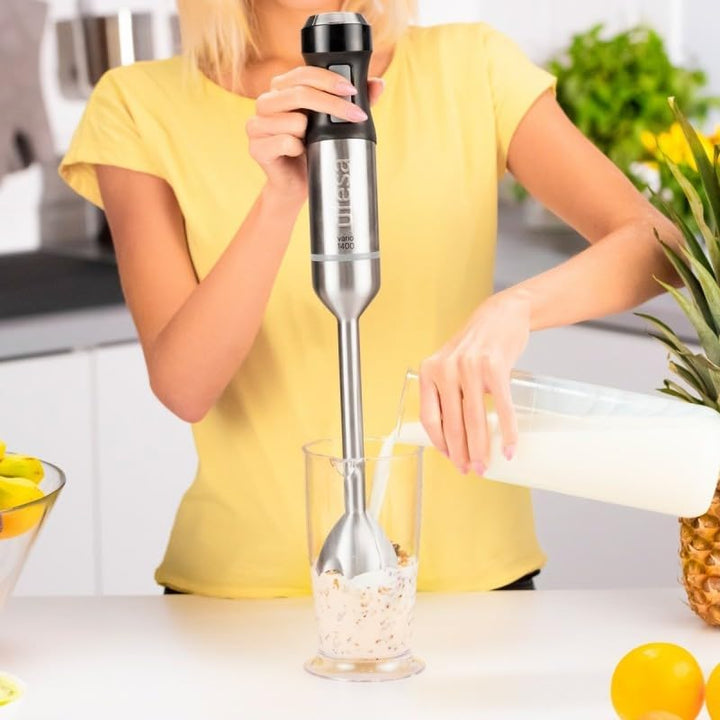 Ufesa BP4652 Vario 1200 Max Stabmixer, Leistung 1200 W, 20 Geschwindigkeiten + Turbo, Edelstahlgehäu