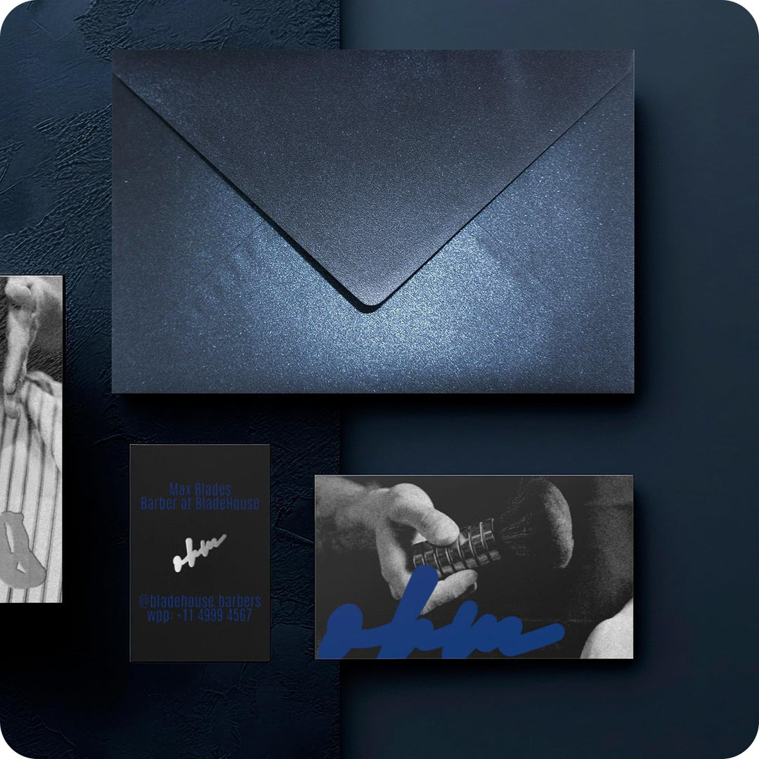 Netuno 100 Briefumschläge Perlmutt-Dunkel-Grau DIN C5 162x 229 mm 120g Aster Metallic Grey grosse Um