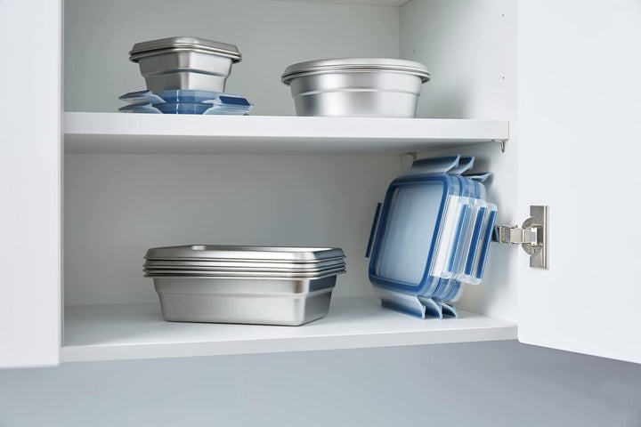 Emsa Clip & Close auslaufsichere Edelstahl-Frischhaltedose, 0,8 Liter Fassungsvermögen, rechteckig,