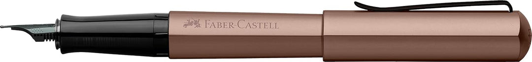 Faber-Castell 150580 - Füller Hexo, Federbreite M, bronze, 1 Stück Füller Hexo M Bronze, Füller Hexo
