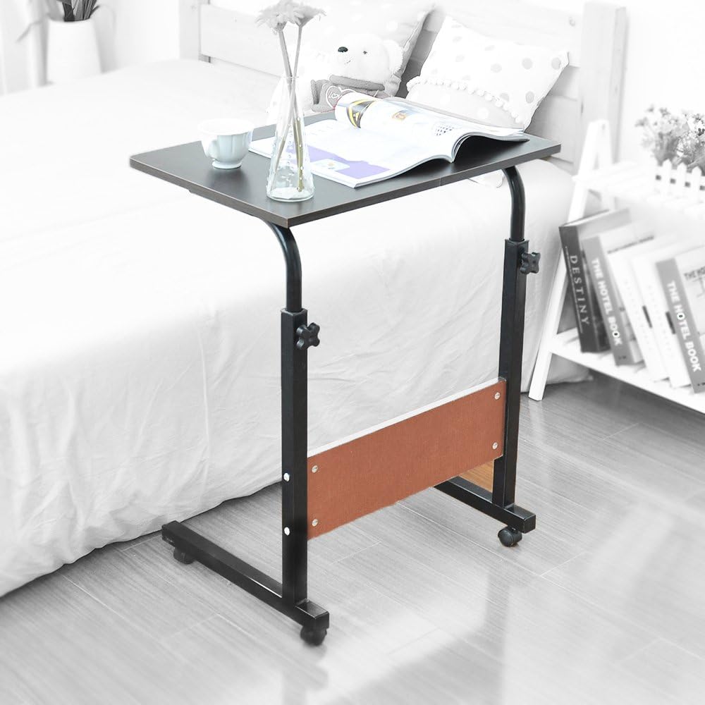 sogesfurniture Laptoptisch Laptopständer höhenverstellbar, mobiler Beistelltisch Pflegetisch für Bet