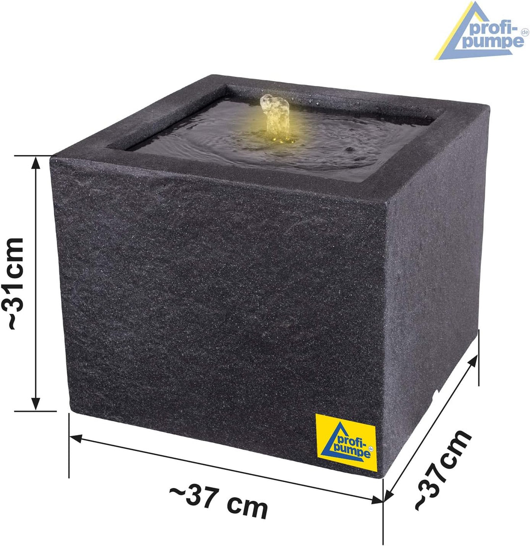 Gartenbrunnen Brunnen Zierbrunnen Zimmerbrunnen Springbrunnen Brunnen mit LED-Licht 230V Wasserfall