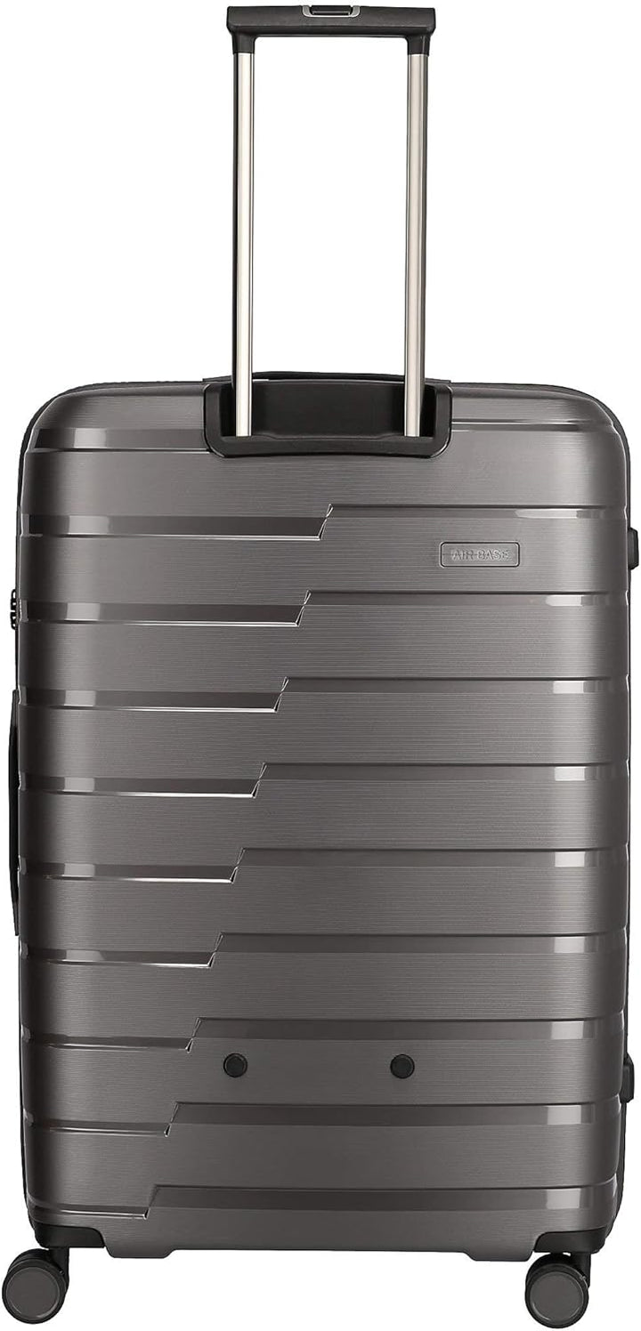 travelite 4-Rad Koffer L mit TSA Schloss, Gepäck Serie AIR BASE: Funktionaler Hartschalen Trolley im