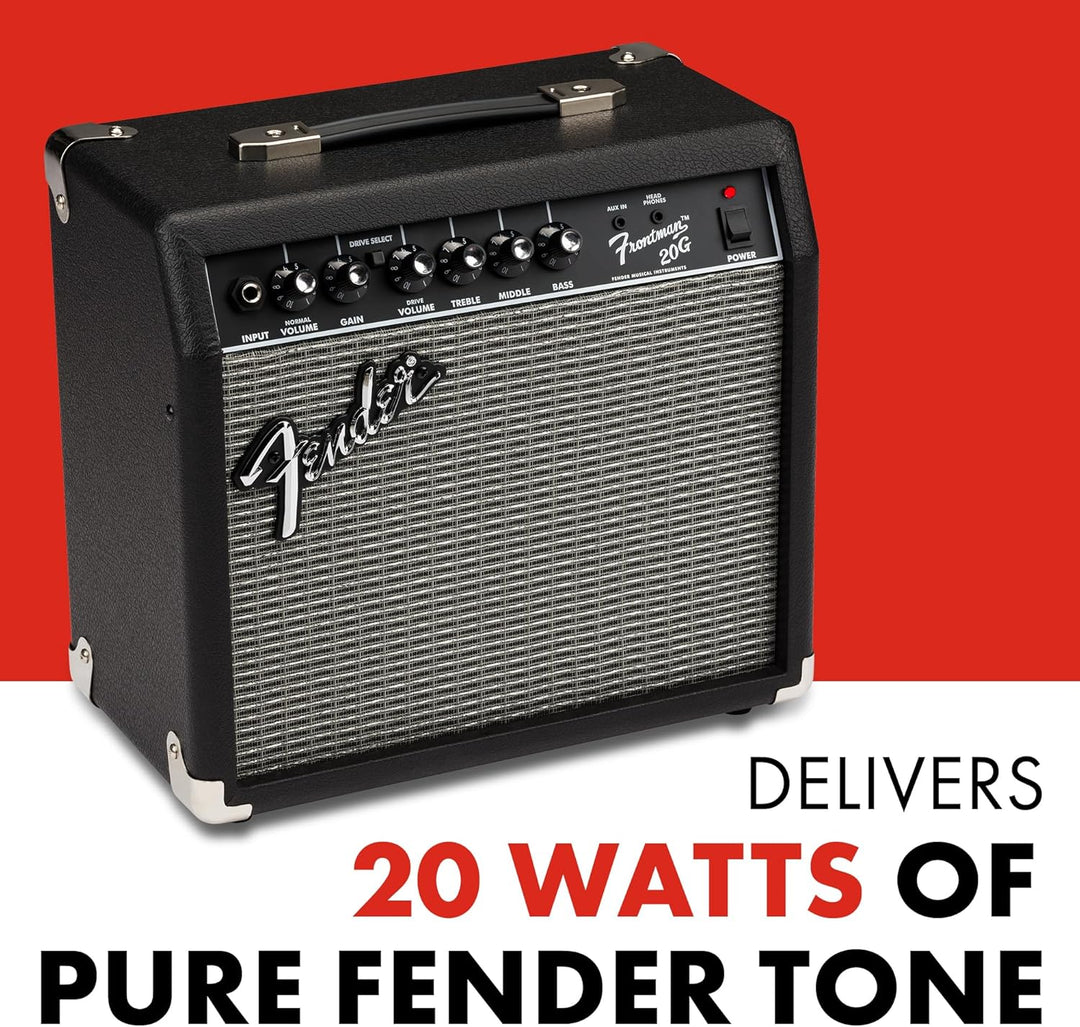 Fender Frontman 20G Gitarre Combo Verstärker - Geeignet für E-Gitarre, Schwarz 20G UK-Version, 20G U