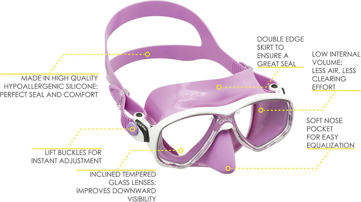 Cressi Marea - Maske oder Maske + Schnorchel Mexico für Tauchen und Schnorcheln, Einheitsgrösse, Uni