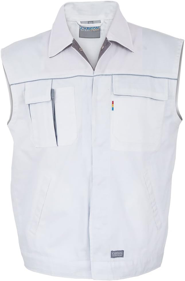 Carson Contrast Arbeitsweste, Weiss / Grau, L Weiss / Grau L, Weiss / Grau L